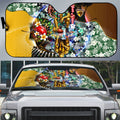 Personalized Hawthorn Football Hawks Auto Sun Shade Tropical Hibiscus Flowers - Pacific Fusion Style