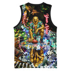 Personalized Hawthorn Football Hawks Basketball Jersey Tropical Hibiscus Flowers - Pacific Fusion Style