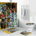 Personalized Hawthorn Football Hawks Bathroom Set Tropical Hibiscus Flowers - Pacific Fusion Style
