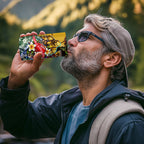 Personalized Hawthorn Football Hawks 4 in 1 Can Cooler Tumbler Tropical Hibiscus Flowers - Pacific Fusion Style