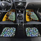 Personalized Hawthorn Football Hawks Car Mats Tropical Hibiscus Flowers - Pacific Fusion Style