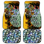Personalized Hawthorn Football Hawks Car Mats Tropical Hibiscus Flowers - Pacific Fusion Style