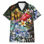 Personalized Hawthorn Football Hawks Hawaiian Shirt Tropical Hibiscus Flowers - Pacific Fusion Style