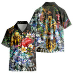 Personalized Hawthorn Football Hawks Kid Hawaiian Shirt Tropical Hibiscus Flowers - Pacific Fusion Style
