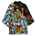 Personalized Hawthorn Football Hawks Kimono Tropical Hibiscus Flowers - Pacific Fusion Style