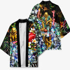 Personalized Hawthorn Football Hawks Kimono Tropical Hibiscus Flowers - Pacific Fusion Style