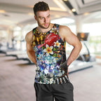 Personalized Hawthorn Football Hawks Men Tank Top Tropical Hibiscus Flowers - Pacific Fusion Style