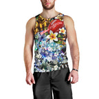 Personalized Hawthorn Football Hawks Men Tank Top Tropical Hibiscus Flowers - Pacific Fusion Style