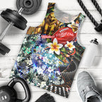 Personalized Hawthorn Football Hawks Men Tank Top Tropical Hibiscus Flowers - Pacific Fusion Style