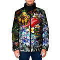 Personalized Hawthorn Football Hawks Padded Jacket Tropical Hibiscus Flowers - Pacific Fusion Style