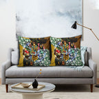 Personalized Hawthorn Football Hawks Pillow Cover Tropical Hibiscus Flowers - Pacific Fusion Style
