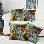 Personalized Hawthorn Football Hawks Pillow Cover Tropical Hibiscus Flowers - Pacific Fusion Style