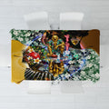 Personalized Hawthorn Football Hawks Tablecloth Tropical Hibiscus Flowers - Pacific Fusion Style