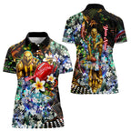 Personalized Hawthorn Football Hawks Women Polo Shirt Tropical Hibiscus Flowers - Pacific Fusion Style