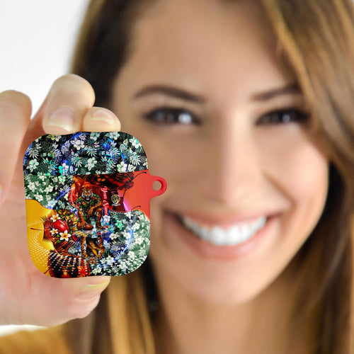 Personalized Richmond Football Tigers AirPods Case Tropical Hibiscus Flowers - Pacific Fusion Style