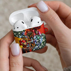 Personalized Richmond Football Tigers AirPods Case Tropical Hibiscus Flowers - Pacific Fusion Style
