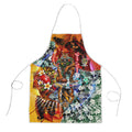 Personalized Richmond Football Tigers Apron Tropical Hibiscus Flowers - Pacific Fusion Style