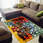 Personalized Richmond Football Tigers Area Rug Tropical Hibiscus Flowers - Pacific Fusion Style