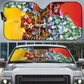 Personalized Richmond Football Tigers Auto Sun Shade Tropical Hibiscus Flowers - Pacific Fusion Style