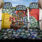 Personalized Richmond Football Tigers Back Car Seat Cover Tropical Hibiscus Flowers - Pacific Fusion Style