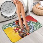 Personalized Richmond Football Tigers Bathroom Set Tropical Hibiscus Flowers - Pacific Fusion Style