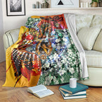Personalized Richmond Football Tigers Blanket Tropical Hibiscus Flowers - Pacific Fusion Style