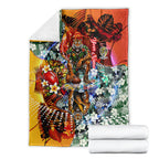 Personalized Richmond Football Tigers Blanket Tropical Hibiscus Flowers - Pacific Fusion Style