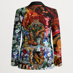 Personalized Richmond Football Tigers Blazer Tropical Hibiscus Flowers - Pacific Fusion Style
