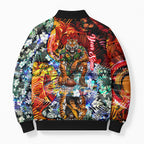 Personalized Richmond Football Tigers Bomber Puffer Jacket Tropical Hibiscus Flowers - Pacific Fusion Style
