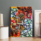 Personalized Richmond Football Tigers Canvas Wall Art Tropical Hibiscus Flowers - Pacific Fusion Style