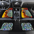Personalized Richmond Football Tigers Car Mats Tropical Hibiscus Flowers - Pacific Fusion Style