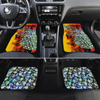 Personalized Richmond Football Tigers Car Mats Tropical Hibiscus Flowers - Pacific Fusion Style