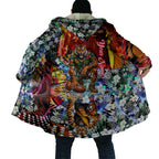 Personalized Richmond Football Tigers Cloak Tropical Hibiscus Flowers - Pacific Fusion Style