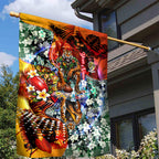 Personalized Richmond Football Tigers Garden Flag Tropical Hibiscus Flowers - Pacific Fusion Style