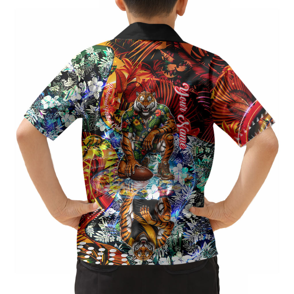 Personalized Richmond Football Tigers Hawaiian Shirt Tropical Hibiscus Flowers - Pacific Fusion Style