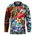 Personalized Richmond Football Tigers Hockey Jersey Tropical Hibiscus Flowers - Pacific Fusion Style