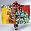 Personalized Richmond Football Tigers Hooded Blanket Tropical Hibiscus Flowers - Pacific Fusion Style