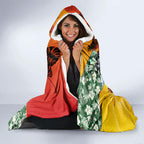 Personalized Richmond Football Tigers Hooded Blanket Tropical Hibiscus Flowers - Pacific Fusion Style