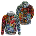 Personalized Richmond Football Tigers Hoodie Tropical Hibiscus Flowers - Pacific Fusion Style