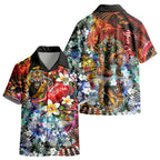 Personalized Richmond Football Tigers Kid Hawaiian Shirt Tropical Hibiscus Flowers - Pacific Fusion Style