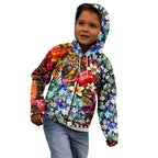 Personalized Richmond Football Tigers Kid Hoodie Tropical Hibiscus Flowers - Pacific Fusion Style