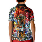 Personalized Richmond Football Tigers Kid Polo Shirt Tropical Hibiscus Flowers - Pacific Fusion Style