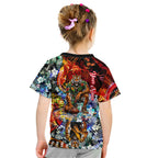 Personalized Richmond Football Tigers Kid T Shirt Tropical Hibiscus Flowers - Pacific Fusion Style