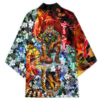 Personalized Richmond Football Tigers Kimono Tropical Hibiscus Flowers - Pacific Fusion Style