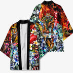 Personalized Richmond Football Tigers Kimono Tropical Hibiscus Flowers - Pacific Fusion Style