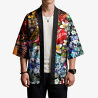 Personalized Richmond Football Tigers Kimono Tropical Hibiscus Flowers - Pacific Fusion Style