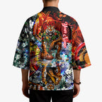 Personalized Richmond Football Tigers Kimono Tropical Hibiscus Flowers - Pacific Fusion Style