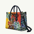 Personalized Richmond Football Tigers Leather Bag Tropical Hibiscus Flowers - Pacific Fusion Style
