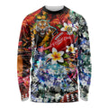 Personalized Richmond Football Tigers Long Sleeve Shirt Tropical Hibiscus Flowers - Pacific Fusion Style