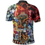 Personalized Richmond Football Tigers Polo Shirt Tropical Hibiscus Flowers - Pacific Fusion Style